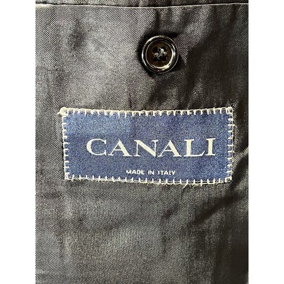 Canali 42R EU52 Mens Black Virgin Wool 3 Button Blazer Sport Coat Jacket - Picture 13 of 14